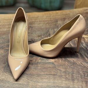 Salvatore Ferragamo Patent Leather Pumps Beige Size 7